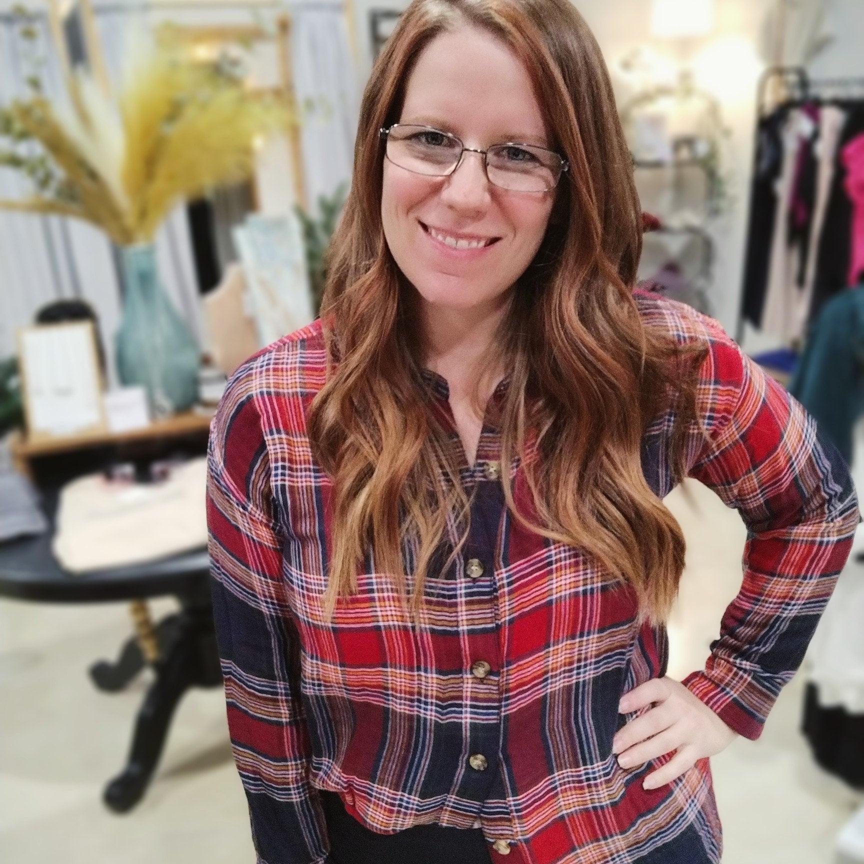 Cowgirl on sale plaid shirt